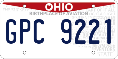 OH license plate GPC9221