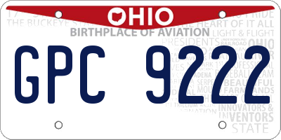 OH license plate GPC9222