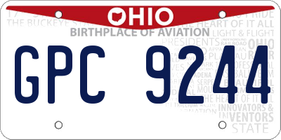 OH license plate GPC9244