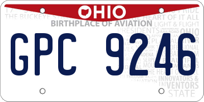 OH license plate GPC9246