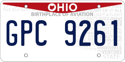 OH license plate GPC9261