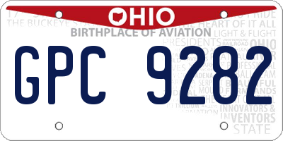OH license plate GPC9282