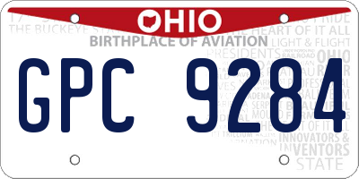 OH license plate GPC9284