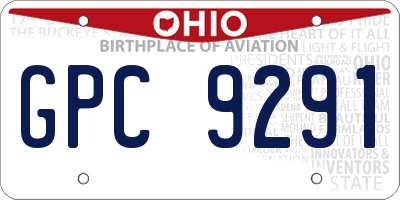 OH license plate GPC9291