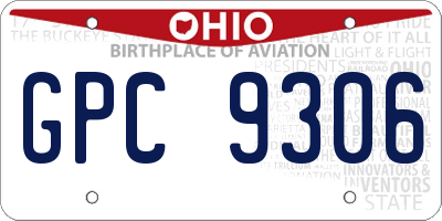 OH license plate GPC9306