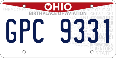 OH license plate GPC9331