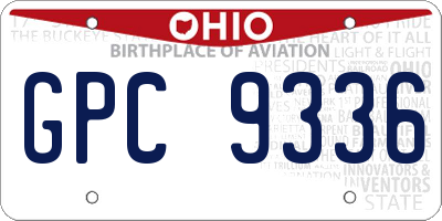OH license plate GPC9336