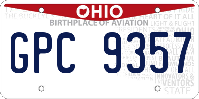 OH license plate GPC9357