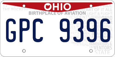 OH license plate GPC9396