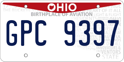 OH license plate GPC9397