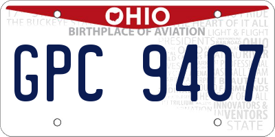 OH license plate GPC9407