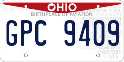 OH license plate GPC9409