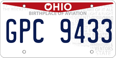 OH license plate GPC9433
