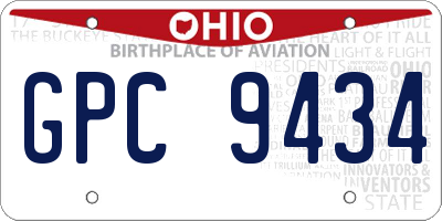 OH license plate GPC9434