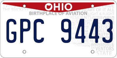 OH license plate GPC9443