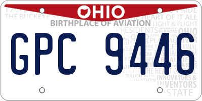 OH license plate GPC9446