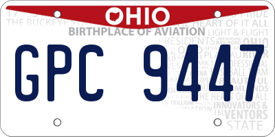 OH license plate GPC9447