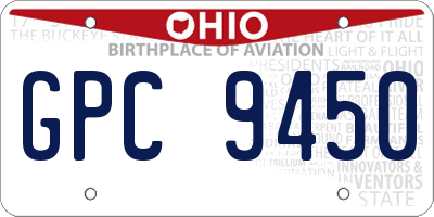 OH license plate GPC9450