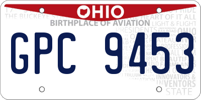 OH license plate GPC9453