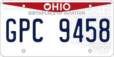 OH license plate GPC9458