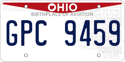 OH license plate GPC9459