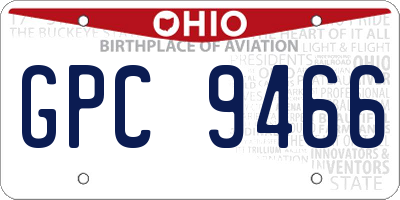 OH license plate GPC9466