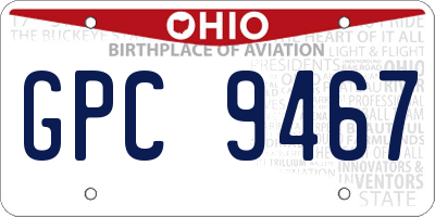 OH license plate GPC9467