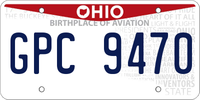 OH license plate GPC9470