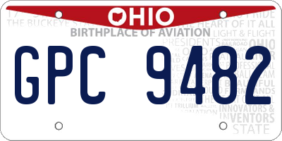 OH license plate GPC9482