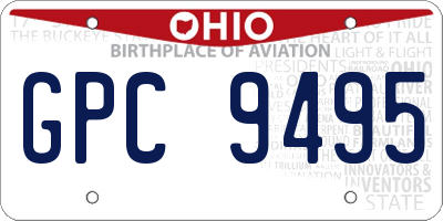 OH license plate GPC9495