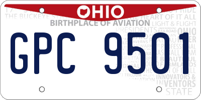 OH license plate GPC9501