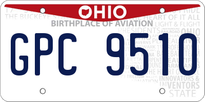 OH license plate GPC9510