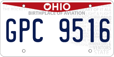 OH license plate GPC9516