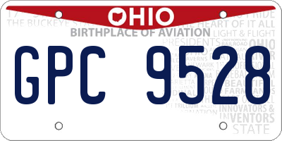 OH license plate GPC9528