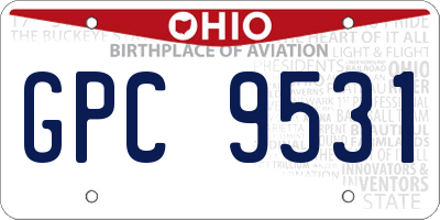 OH license plate GPC9531