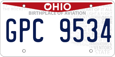 OH license plate GPC9534