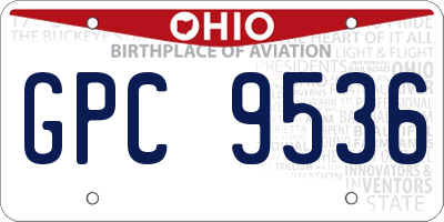 OH license plate GPC9536