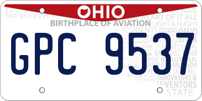 OH license plate GPC9537