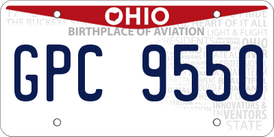 OH license plate GPC9550