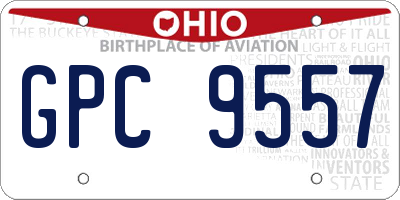 OH license plate GPC9557