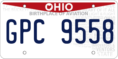 OH license plate GPC9558