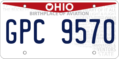 OH license plate GPC9570
