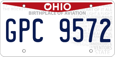 OH license plate GPC9572
