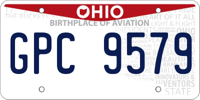 OH license plate GPC9579