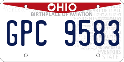 OH license plate GPC9583