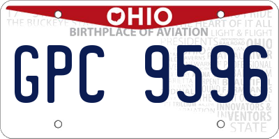 OH license plate GPC9596