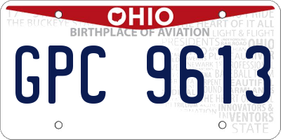 OH license plate GPC9613