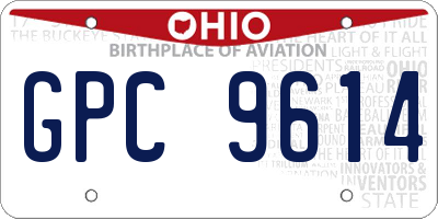 OH license plate GPC9614