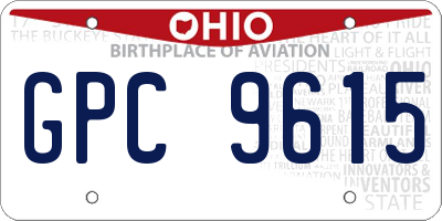 OH license plate GPC9615