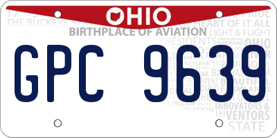 OH license plate GPC9639